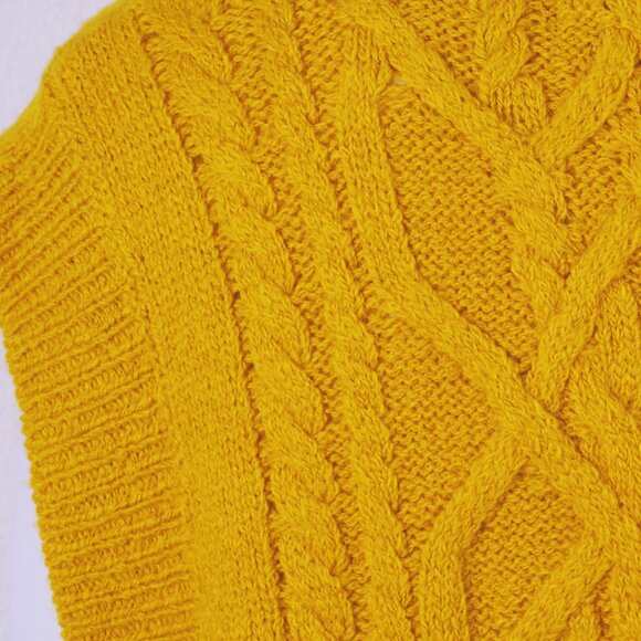 Isabel Marant Short Sleeve Turtleneck Sweater Baby Alpaca Cable Knit Sz 42 - Picture 9 of 12